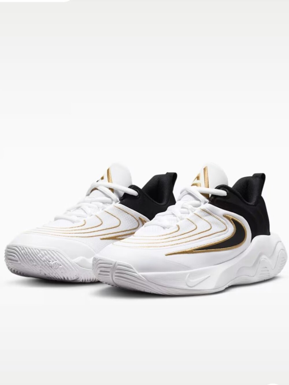 Nike || Giannis Immortality 4 Sneakers || White + Metallic Gold + Black